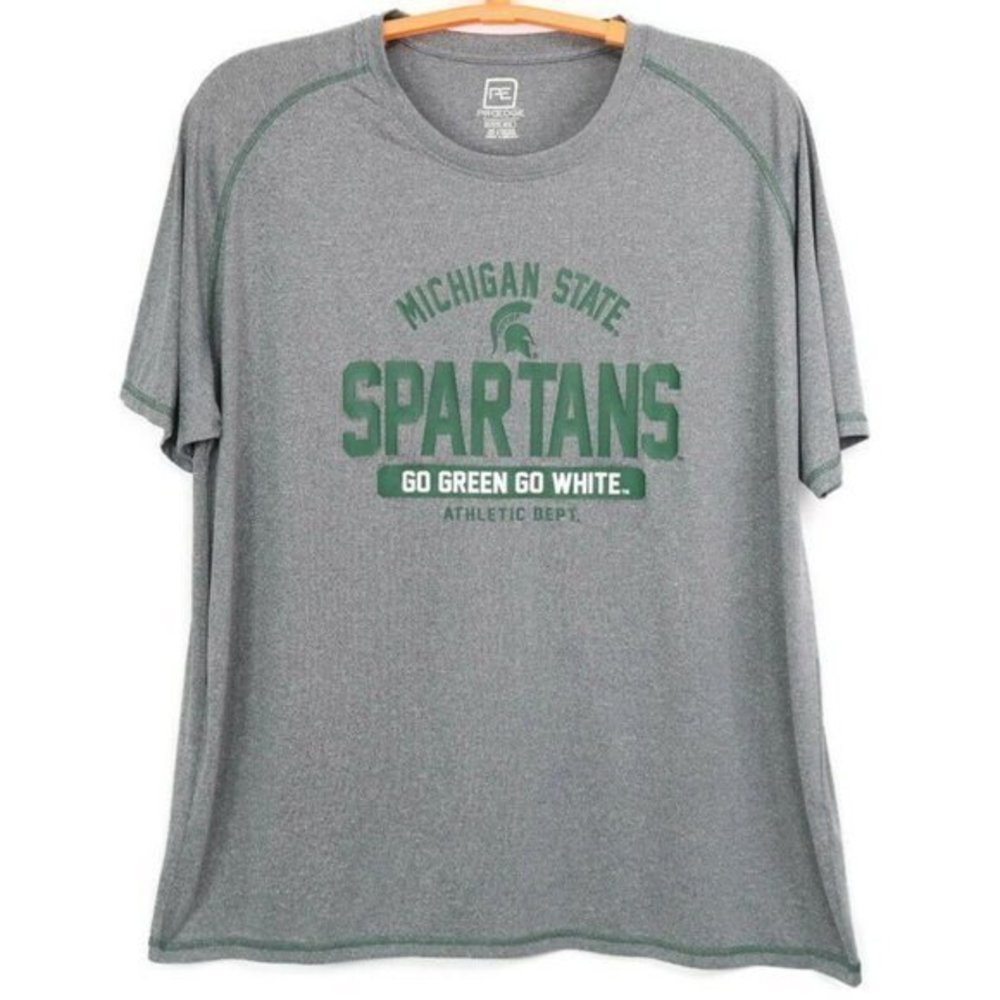 Michigan State Spartans Proedge T-Shirt Shirt Grey Polyester‎ 2XL XXL